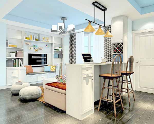 通透多功能隔断柜设计