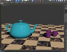 来看standard渲染器与Vray渲染器的对比效果